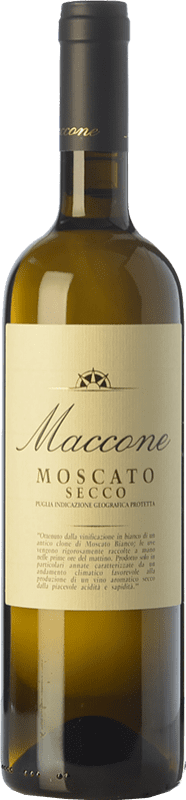 14,95 € Spedizione Gratuita | Vino bianco Angiuli Moscato Secco Maccone I.G.T. Puglia Puglia Italia Moscato Bianco Bottiglia 75 cl