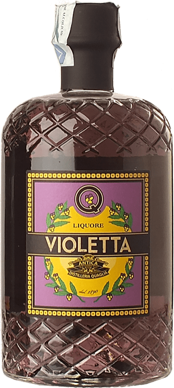24,95 € Envio grátis | Licor de Ervas Quaglia Piemonte Itália 70 cl Violetta — Violeta