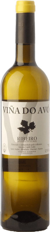 5,95 € Бесплатная доставка | Белое вино Cajide Gulín Viña do Avó D.O. Ribeiro Галисия Испания Torrontés, Godello, Treixadura, Albariño бутылка 75 cl