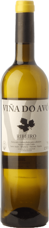 6,95 € Бесплатная доставка | Белое вино Cajide Gulín Viña do Avó D.O. Ribeiro Галисия Испания Torrontés — Торронтес, Godello — Годельо, Treixadura — Трейшадура, Albariño — Альбариньо Бутылка 75 cl
