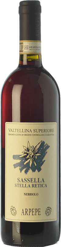 41,95 € Kostenloser Versand | Rotwein Ar.Pe.Pe. Sassella Stella Retica Superior D.O.C. Valtellina Lombardei Italien Nebbiolo Flasche 75 cl