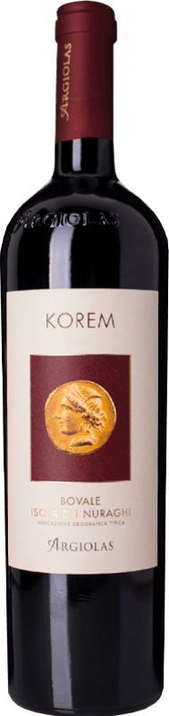 41,95 € Envío gratis | Vino tinto Argiolas Korem I.G.T. Isola dei Nuraghi Sardegna Italia Cariñena, Bobal, Cannonau Botella 75 cl