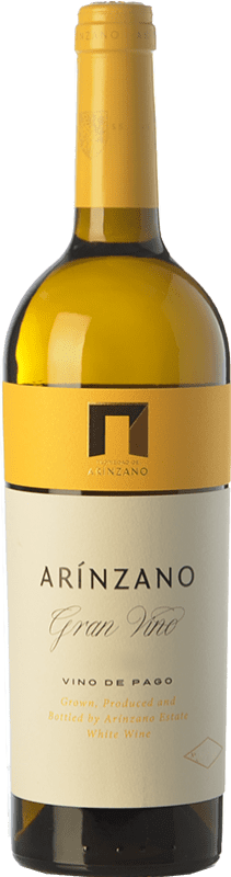 109,95 € Envio grátis | Vinho branco Arínzano Gran Vino Crianza D.O.P. Vino de Pago de Arínzano Navarra Espanha Chardonnay Garrafa 75 cl