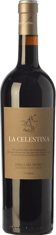 15,95 € Free Shipping | Red Wine Atalayas de Golbán La Celestina Crianza — Aged D.O. Ribera del Duero Castilla y León Spain Tempranillo Bottle 75 cl