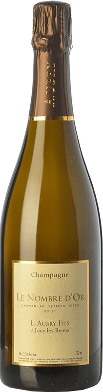 59,95 € 送料無料 | 白スパークリングワイン Aubry Le Nombre d'Or Brut A.O.C. Champagne シャンパン フランス Chardonnay, Pinot Grey, Petit Meslier ボトル 75 cl