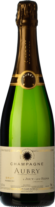 59,95 € 送料無料 | 白のスパークリングワイン Aubry Brut — ブリュット 1er Premier Cru レセルバ A.O.C. Champagne シャンパン フランス Pinot Noir — ピノ・ノワール, Chardonnay — シャルドネ, Pinot Meunier — ピノ・ムニエ 75 cl