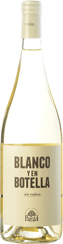 6,95 € Envío gratis | Vino blanco Aura Blanco y en Botella D.O. Rueda Castilla y León España Verdejo, Sauvignon Blanca Botella 75 cl