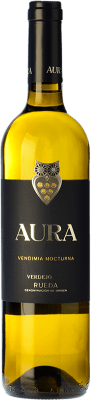 10,95 € Kostenloser Versand | Weißwein Aura Vendimia Nocturna D.O. Rueda Kastilien und León Spanien Verdejo Flasche 75 cl