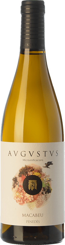 13,95 € Free Shipping | White wine Augustus Microvinificacions Macabeu Crianza D.O. Penedès Catalonia Spain Macabeo Bottle 75 cl