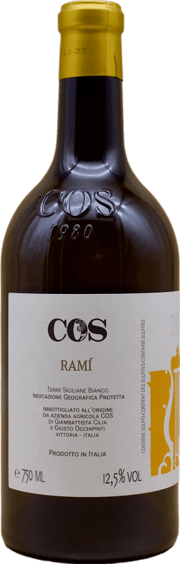 33,95 € Envío gratis | Vino Blanco Azienda Agricola Cos Ramì I.G.T. Terre Siciliane Sicilia Italia Grecanico, Inzolia Eco — Ecológico 75 cl