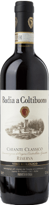32,95 € Free Shipping | Red wine Badia a Coltibuono Riserva Reserva D.O.C.G. Chianti Classico Tuscany Italy Sangiovese, Colorino, Canaiolo, Ciliegiolo Bottle 75 cl