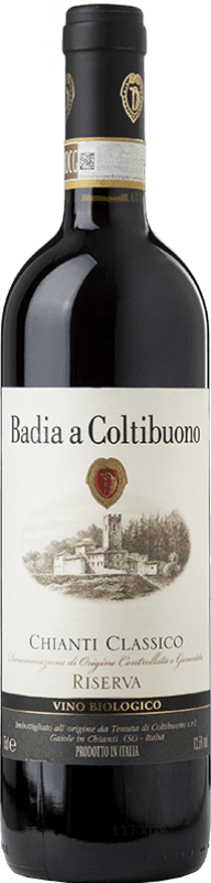 37,95 € Free Shipping | Red Wine Badia a Coltibuono Classic Reserve — Aged D.O.C.G. Chianti Tuscany Italy Sangiovese, Colorino, Canaiolo, Ciliegiolo Eco — Organic Bottle 75 cl