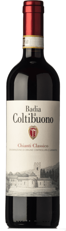 19,95 € Envío gratis | Vino tinto Badia a Coltibuono D.O.C.G. Chianti Classico Toscana Italia Sangiovese, Colorino, Canaiolo, Ciliegiolo Botella 75 cl