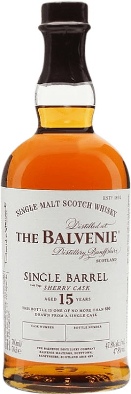 シングルモルトウイスキー Balvenie Single Barrel — シングルバレル スペイサイド イギリス 15 年 70 cl