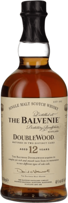 76,95 € Kostenloser Versand | Whiskey Single Malt Balvenie Double Wood Speyseite Großbritannien 12 Jahre Flasche 70 cl