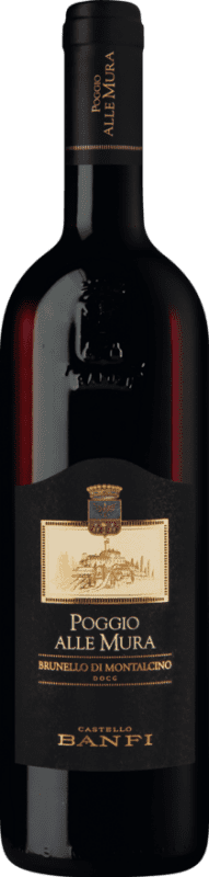 76,95 € Spedizione Gratuita | Vino Rosso Castello Banfi Poggio alle Mura D.O.C.G. Brunello di Montalcino Toscana Italia Sangiovese 75 cl