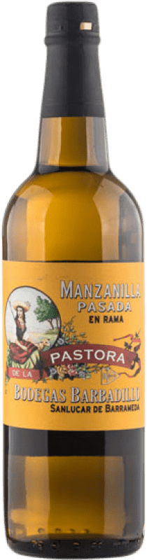 29,95 € 免费送货 | 加强葡萄酒 Barbadillo Pastora Manzanilla Pasada D.O. Manzanilla-Sanlúcar de Barrameda 安达卢西亚 西班牙 Palomino Fino 瓶子 75 cl