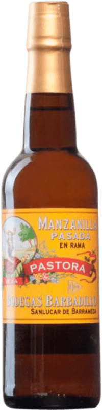 15,95 € Kostenloser Versand | Verstärkter Wein Barbadillo Manzanilla Pasada Pastora D.O. Manzanilla-Sanlúcar de Barrameda Andalusien Spanien Palomino Fino Halbe Flasche 37 cl