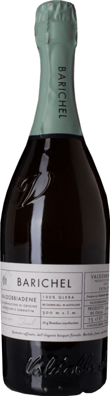 13,95 € Бесплатная доставка | Белое игристое Barichel Экстра сухой D.O.C.G. Prosecco di Conegliano-Valdobbiadene Treviso Италия Glera бутылка 75 cl