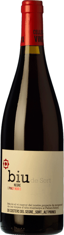 13,95 € Free Shipping | Red wine Batlliu de Sort Biu Joven D.O. Costers del Segre Catalonia Spain Pinot Black Bottle 75 cl