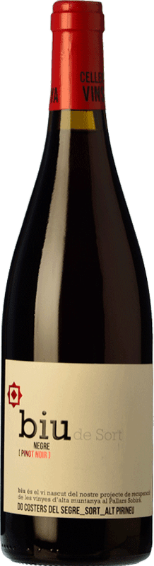 18,95 € Free Shipping | Red wine Batlliu de Sort Biu Young D.O. Costers del Segre Catalonia Spain Pinot Black Bottle 75 cl