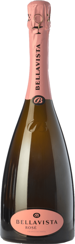 67,95 € Kostenloser Versand | Rosé Sekt Bellavista Rosé D.O.C.G. Franciacorta Lombardei Italien Spätburgunder, Chardonnay Flasche 75 cl