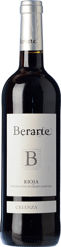 16,95 € Kostenloser Versand | Rotwein Berarte Alterung D.O.Ca. Rioja La Rioja Spanien Tempranillo Flasche 75 cl
