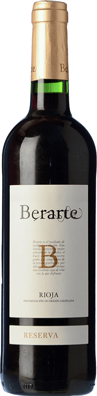 16,95 € 免费送货 | 红酒 Berarte 预订 D.O.Ca. Rioja 拉里奥哈 西班牙 Tempranillo 瓶子 75 cl