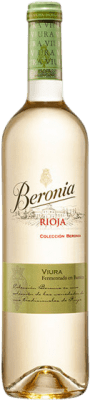 10,95 € 免费送货 | 白酒 Beronia Fermentado en Barrica 岁 D.O.Ca. Rioja 拉里奥哈 西班牙 Viura 瓶子 75 cl