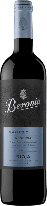 25,95 € Free Shipping | Red wine Beronia Reserve D.O.Ca. Rioja The Rioja Spain Mazuelo Bottle 75 cl