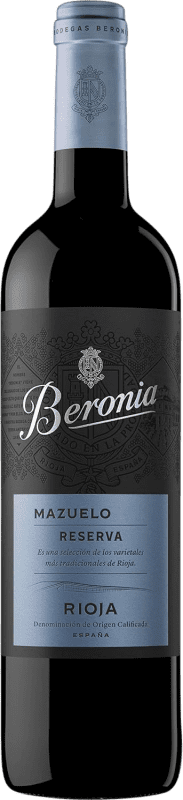 19,95 € 免费送货 | 红酒 Beronia 预订 D.O.Ca. Rioja 拉里奥哈 西班牙 Mazuelo 瓶子 75 cl