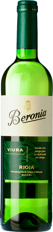 8,95 € Envio grátis | Vinho branco Beronia D.O.Ca. Rioja La Rioja Espanha Viura Garrafa 75 cl