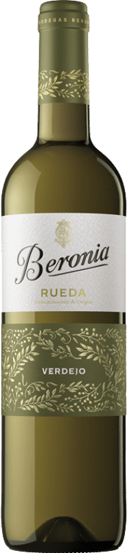 8,95 € Spedizione Gratuita | Vino bianco Beronia D.O. Rueda Castilla y León Spagna Verdejo Bottiglia 75 cl