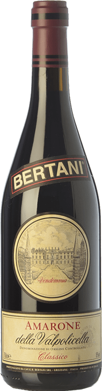 157,95 € Бесплатная доставка | Красное вино Bertani Classico D.O.C.G. Amarone della Valpolicella Венето Италия Corvina, Rondinella бутылка 75 cl
