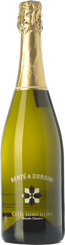 25,95 € Kostenloser Versand | Weißer Sekt Bertè & Cordini Nero d'Oro D.O.C.G. Oltrepò Pavese Metodo Classico Lombardei Italien Spätburgunder Flasche 75 cl