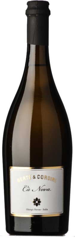 10,95 € Free Shipping | White wine Bertè & Cordini Cà Nova D.O.C. Oltrepò Pavese Lombardia Italy Pinot Black Bottle 75 cl