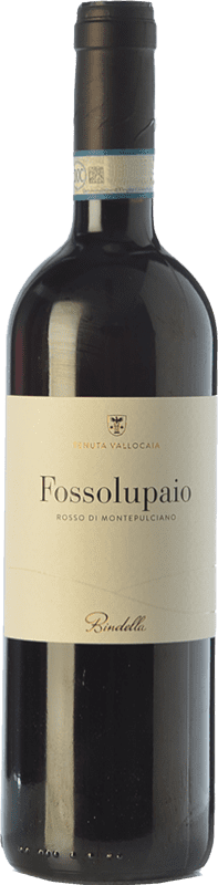 12,95 € Free Shipping | Red wine Bindella Fossolupaio D.O.C. Rosso di Montepulciano Tuscany Italy Syrah, Sangiovese Bottle 75 cl