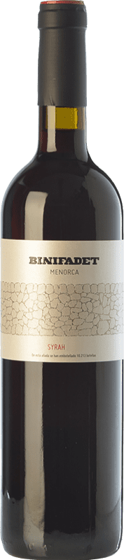14,95 € Free Shipping | Red wine Binifadet Young I.G.P. Vi de la Terra de Illa de Menorca Balearic Islands Spain Syrah Bottle 75 cl