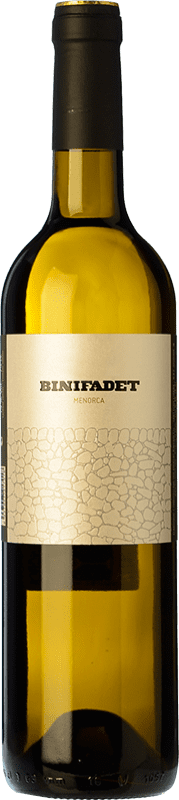 14,95 € Free Shipping | White wine Binifadet I.G.P. Vi de la Terra de Illa de Menorca Balearic Islands Spain Chardonnay Bottle 75 cl