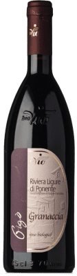 12,95 € Kostenloser Versand | Rotwein BioVio Granaccia D.O.C. Riviera Ligure di Ponente Ligurien Italien Grenache Flasche 75 cl