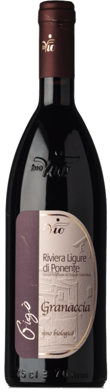 12,95 € Kostenloser Versand | Rotwein BioVio Granaccia D.O.C. Riviera Ligure di Ponente Ligurien Italien Grenache Flasche 75 cl