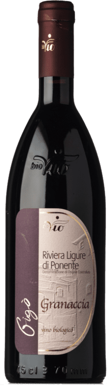 13,95 € Envío gratis | Vino Tinto BioVio Granaccia D.O.C. Riviera Ligure di Ponente Liguria Italia Garnacha Eco Ecológico Botella 75 cl