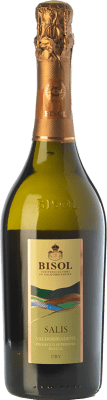 16,95 € 送料無料 | 白スパークリングワイン Bisol Salis ドライ D.O.C.G. Prosecco di Conegliano-Valdobbiadene トレヴィーゾ イタリア Glera ボトル 75 cl