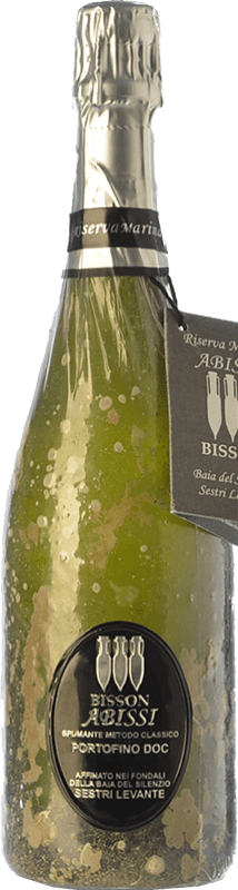 46,95 € Free Shipping | White sparkling Bisson Abissi Dosage Zero I.G.T. Portofino Liguria Italy Vermentino, Pigato, Bianchetta Bottle 75 cl