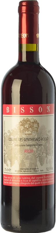 10,95 € Spedizione Gratuita | Vino rosso Bisson Rubino I.G.T. Colline del Genovesato Liguria Italia Ciliegiolo Bottiglia 75 cl
