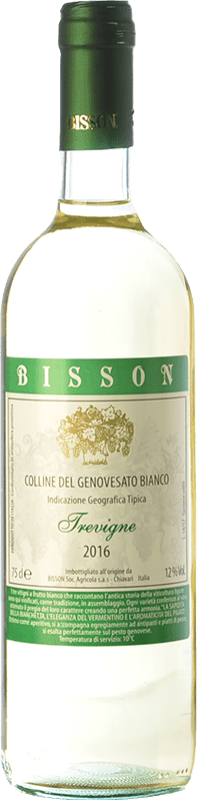 11,95 € Бесплатная доставка | Белое вино Bisson Trevigne I.G.T. Colline del Genovesato Лигурия Италия Vermentino — Верментино, Pigato — Пигато, Bianchetta — Бьянкетта 75 cl
