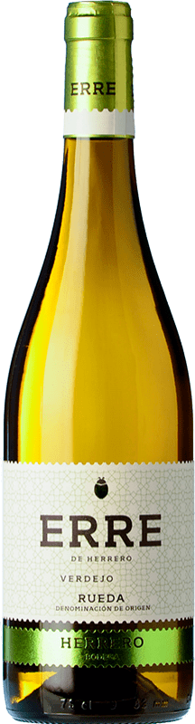 8,95 € Spedizione Gratuita | Vino bianco Herrero Erre D.O. Rueda Castilla y León Spagna Verdejo Bottiglia 75 cl