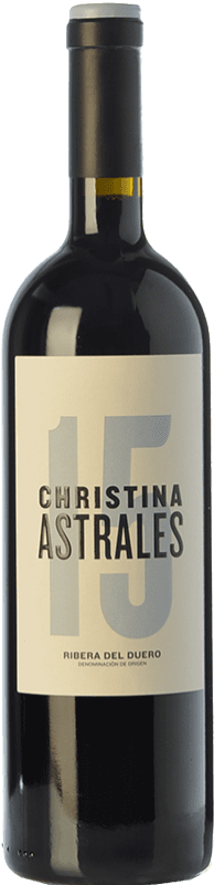 37,95 € Free Shipping | Red wine Astrales Christina Aged D.O. Ribera del Duero Castilla y León Spain Tempranillo Bottle 75 cl