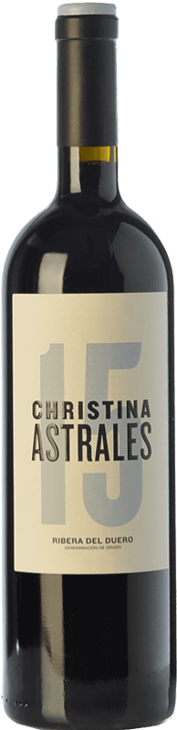 59,95 € Envío gratis | Vino tinto Astrales Christina Crianza D.O. Ribera del Duero Castilla y León España Tempranillo Botella 75 cl