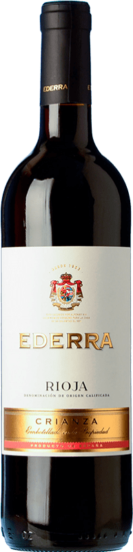 6,95 € Free Shipping | Red Wine Bodegas Bilbaínas Ederra Crianza — Aged D.O.Ca. Rioja The Rioja Spain Tempranillo Bottle 75 cl